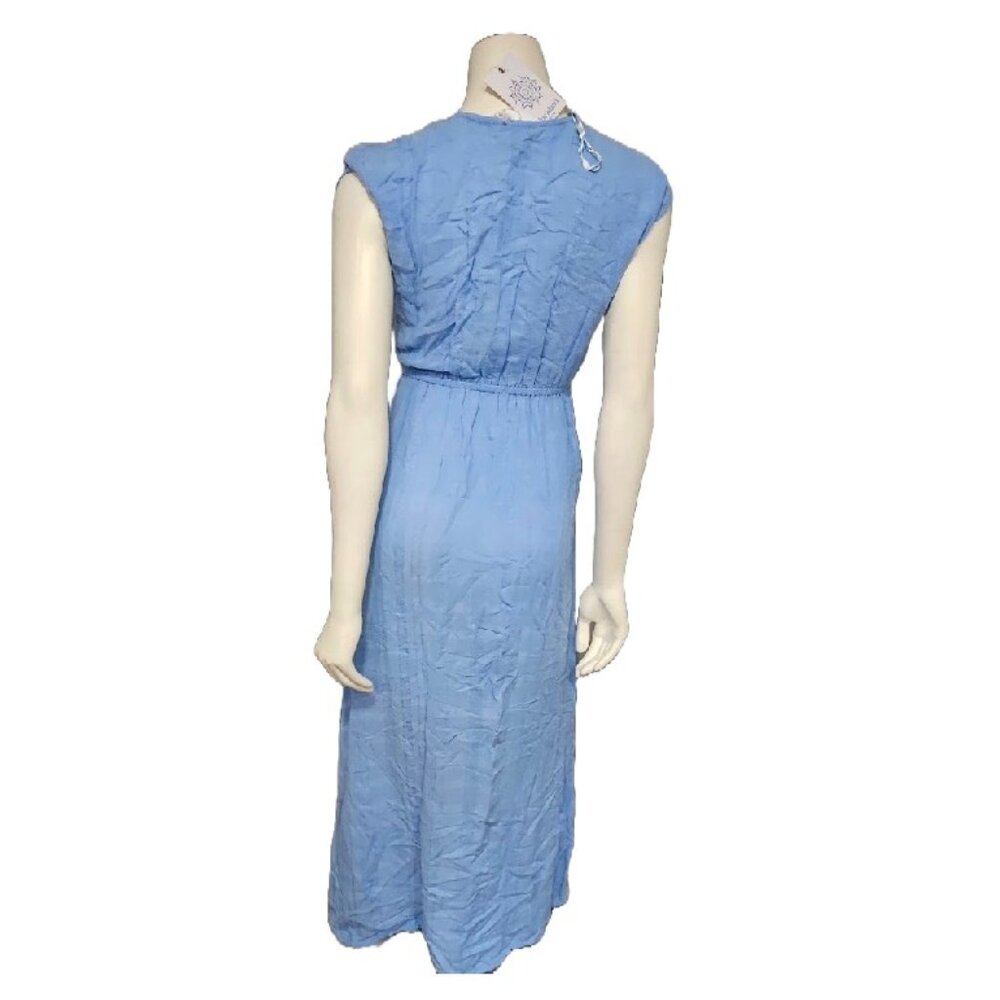 Blue Island Beach Maxi Cover-Up in Chambray Blue - Picture 3 of 6
